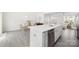 Modern kitchen featuring a large island with stainless steel appliances and pendant lighting at 5008 Patton Dr, Gastonia, NC 28056