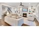 Inviting living room with fireplace, custom built-ins, and comfortable seating for entertaining at 501 Preservation Dr, Fort Mill, SC 29715