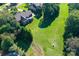 Expansive aerial view of a lush property with a well-manicured lawn and mature trees at 512 Appomatox Dr, Marvin, NC 28173