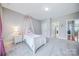 Charming bedroom featuring a white bed frame, whimsical canopy, and a cozy gray carpet at 512 Appomatox Dr, Marvin, NC 28173