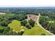 High-angle capture of a land, showcasing a serene combination of verdant greenery and open fields at 5740 Crouse Rd, Crouse, NC 28033