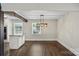 Open space with an island, hardwood floors, and recessed lighting at 5811 Gettysburg Dr, Concord, NC 28027