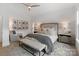 The expansive main bedroom features a ceiling fan and an abundance of natural light at 8283 Long Island Rd, Catawba, NC 28609
