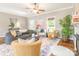 Comfortable living room boasting hardwood floors, a fireplace, and natural light from the large windows at 830 John Rainey Rd, Salisbury, NC 28147