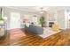 Stylish living room showcasing a fireplace, hardwood floors, and neutral decor for a cozy ambiance at 830 John Rainey Rd, Salisbury, NC 28147