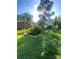 Lush backyard featuring a raised garden bed, various plants, and a glimpse of a shed under a sunny sky at 903 Woodside Dr, Kings Mountain, NC 28086