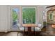 Cozy breakfast nook with a small table, two chairs, and a view of the backyard at 109 Walking Horse Trl, Davidson, NC 28036