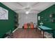 Charming home office with floral wallpaper, hard wood floors, and ample natural light at 109 Walking Horse Trl, Davidson, NC 28036