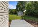 View of the backyard that includes a storage shed at 113 Ervin St, Belmont, NC 28012
