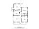 Detailed floor plan reveals the layout of this home, featuring three bedrooms, and a spacious living room at 113 Ervin St, Belmont, NC 28012