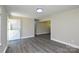 Spacious living room with new floor, offering seamless flow and an open layout at 14821 Cumberland Dr, Charlotte, NC 28227