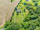 Expansive aerial view of estate featuring lush greenery and farmland at 1909 Mountain Springs Church Rd, Monroe, NC 28112
