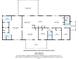 Detailed floor plan showing the layout of the spacious home, including dimensions and room names at 1909 Mountain Springs Church Rd, Monroe, NC 28112