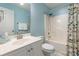 Bathroom features a walk-in shower, bathtub, and sink at 2079 Audubon Dr, Rock Hill, SC 29732