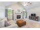 Bright and airy living room with vaulted ceilings, a fireplace, and natural light, creating an inviting space at 2079 Audubon Dr, Rock Hill, SC 29732