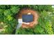 Aerial view of the home showcasing its location surrounded by lush greenery and a private driveway at 2330 Neill Rd, Lancaster, SC 29720