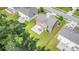 Aerial of house showing location within the neighborhood with spacious yard at 2577 Shoal Park Rd, Concord, NC 28027