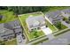 Aerial of house showing yard size and location within the neighborhood at 2577 Shoal Park Rd, Concord, NC 28027