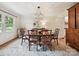 Dining room with hardwood floor, and modern lighting at 327 Whitestone Rd, Charlotte, NC 28270
