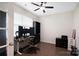 Functional home office with dark hardwood floors and natural light at 334 Kennerly Center Dr, Mooresville, NC 28115