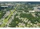 Beautiful aerial view of neighborhood at 512 Rosebush Ln, Clover, SC with community pool and lake access at 512 Rosebush Ln, Clover, SC 29710