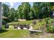 An attractive backyard firepit and seating arrangement for enjoying outdoor gatherings and relaxation at 512 Rosebush Ln, Clover, SC 29710