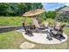 Inviting backyard firepit with Adirondack chairs, perfect for outdoor entertaining and relaxation at 512 Rosebush Ln, Clover, SC 29710