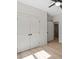 Bright bedroom boasts light wood floors, large closet, and modern ceiling fan at 5526 Brookwood Ln, Hickory, NC 28602