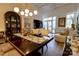 Dining room area featuring modern lighting, and open-concept design at 720 Governor Morrison St # 221, Charlotte, NC 28211
