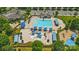 Aerial view of the community pool and recreational area, perfect for relaxation and enjoyment at 8115 Kelburn Ln, Charlotte, NC 28273