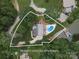 Aerial view of the property with approximate property lines at 8593 Bailey Dr, Terrell, NC 28682