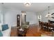 Spacious living room with hardwood floors, a fireplace, and an open layout, perfect for entertaining at 8593 Bailey Dr, Terrell, NC 28682