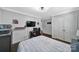 Bright bedroom featuring a double bed, a desk, and hardwood floors at 926 Meadow Lakes Rd, Rock Hill, SC 29732