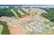 Scenic aerial view of a residential neighborhood near a lake and golf course at 12001 Sam Snead Ct, Lancaster, SC 29720