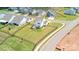 Spacious backyard and community surrounding the property, all viewed from a clear aerial perspective at 12001 Sam Snead Ct, Lancaster, SC 29720