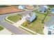 Stunning aerial view of a well-maintained home, showcasing its beautiful landscaping and neighborhood setting at 12001 Sam Snead Ct, Lancaster, SC 29720