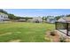 Expansive backyard with lush green grass and a secure black fence, offering privacy and ample space at 12001 Sam Snead Ct, Lancaster, SC 29720