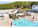 Community pool with water slide and plenty of lounge chairs at 1515 Kingdom Way, Fort Mill, SC 29707