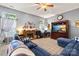 Cozy living room with a fireplace and comfortable seating at 256 Rose St, Mooresville, NC 28117