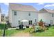 Spacious backyard with a swing set, outdoor seating, and a well-maintained lawn at 3038 Burnello Ct, Iron Station, NC 28080