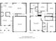 Detailed floor plan showcasing the layout of the home's main and upper levels, including room dimensions at 3038 Burnello Ct, Iron Station, NC 28080