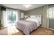 Serene primary bedroom with sliding door to balcony and soft natural light at 3604 Golfview Dr, Gastonia, NC 28056