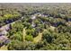 Expansive aerial shot showcasing a property nestled among lush trees with neighboring homes in a serene setting at 4612 Rehobeth Rd, Waxhaw, NC 28173