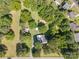 A captivating aerial view of a sprawling property showcasing multiple outbuildings and ample green space at 4612 Rehobeth Rd, Waxhaw, NC 28173