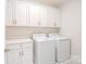 Efficient laundry room with ample storage, modern washer and dryer at 4714 Blanchard Way, Charlotte, NC 28226