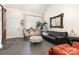 Elegant living room featuring high ceilings and neutral tones, with stylish furniture arrangement at 6103 Warrior Ave, Fort Mill, SC 29707