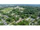 An aerial view showing the homes in a green neighborhood at 626 1St Se Ave, Hickory, NC 28602