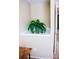 Neutral entryway featuring a built-in shelf with a vibrant green plant and beige walls at 7526 Holly Grove Ct, Charlotte, NC 28227