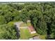 Aerial view of a home surrounded by lush trees and greenery at 1011 Rachel Ln, Salisbury, NC 28147