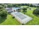 Overhead view of the community tennis court and surrounding green space at 1012 Laparc Ln, Indian Trail, NC 28079
